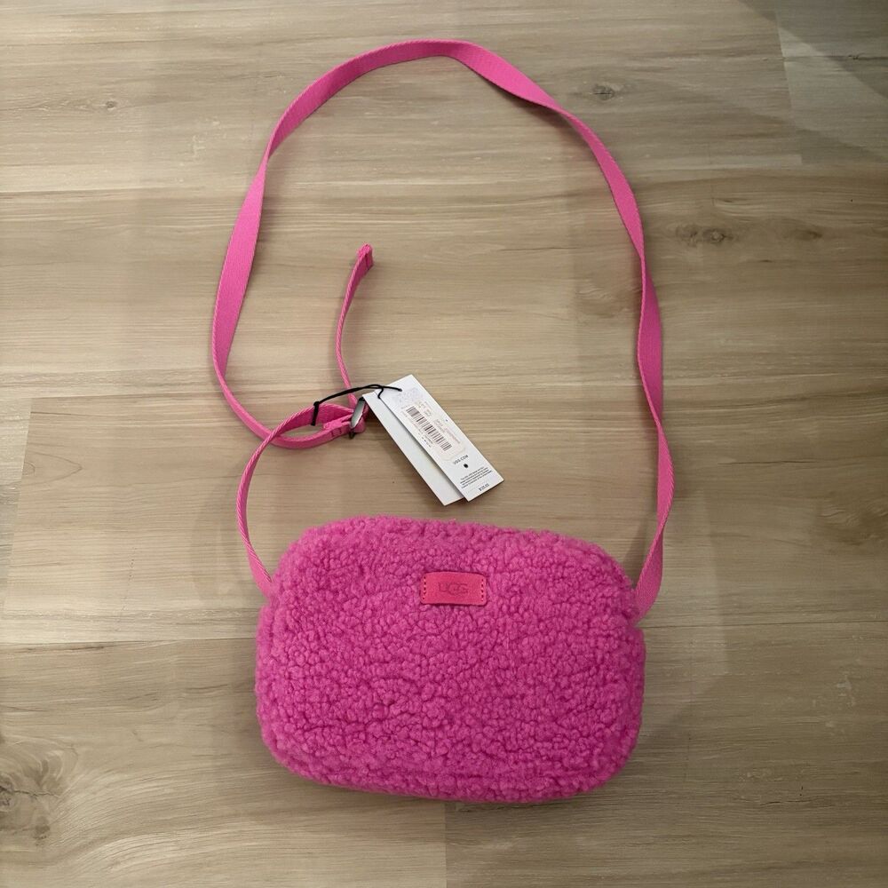 UGG Sherpa Crossbody Hot Pink Handbag Fleece Purse